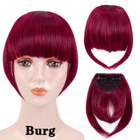 Leeons Short Synthetic Bangs Heat Resistant Hairpieces Hair Women Natural Short Fake Hair Bangs Hair Clips For Extensions Black