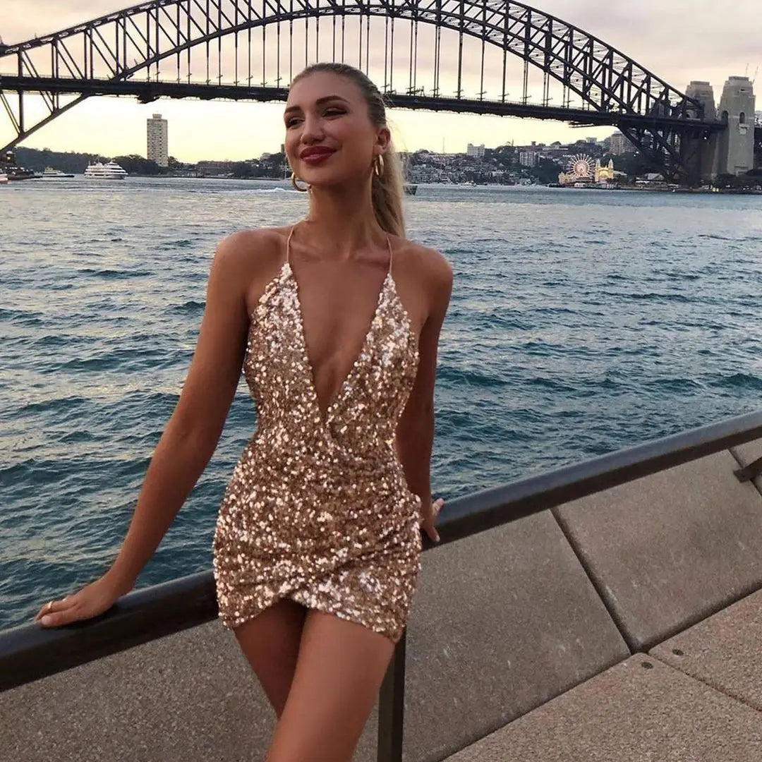 Sequins Mini Cocktail NYE Dresses 2022 Lady New Year Formal Event Part Mega Mart Center Sequins Mini Cocktail NYE Dresses 2022 Lady New Year Formal Event Part Mega Mart Center
