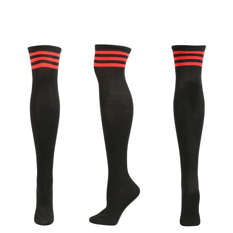 Classic wild stripes Fashion Three Bars Knee Socks Dance Pantyhose Stockings Breathable College style High-Top Women's Socks