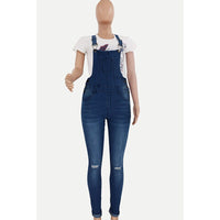 Jeans Woman Denim Women&#39;s Overalls Ripped Jeans for Women High Waist Jumpsuits Stretch Pants Female Jumper Trousers blue vintage