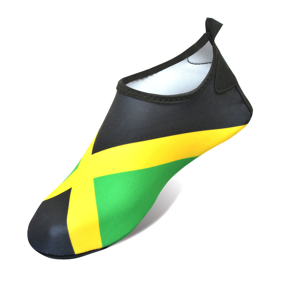 Water Shoes for Women and Men Quick-Dry Swim Beach Shoes for Outdoor Surfing Yoga Exercise Jamaica Flag Caribbean Reggae Rasta