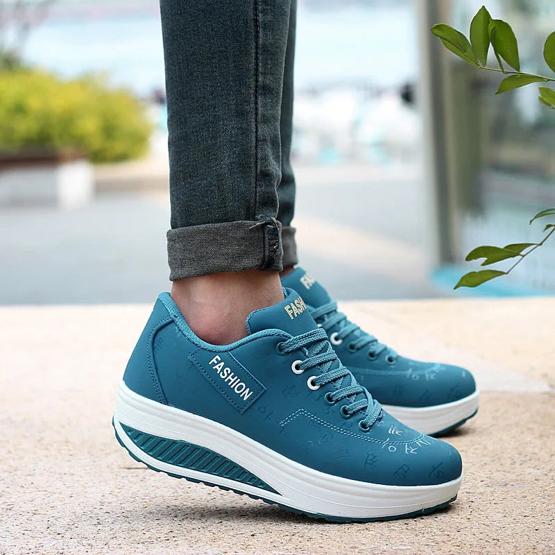 2020 Spring New Women Platform Rocking Shoes Casual Fashionable Womens Chunky Designer Sneakers Zapatillas Con Plataforma Mujer