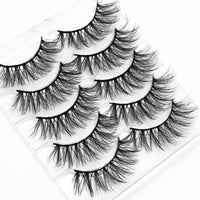 5 Pairs Faux Mink Eyelashes Fluffy Wispy Long Dramatic False Lashes Thick Volume Fake Eyelashes Natural Soft Extension Eyelash