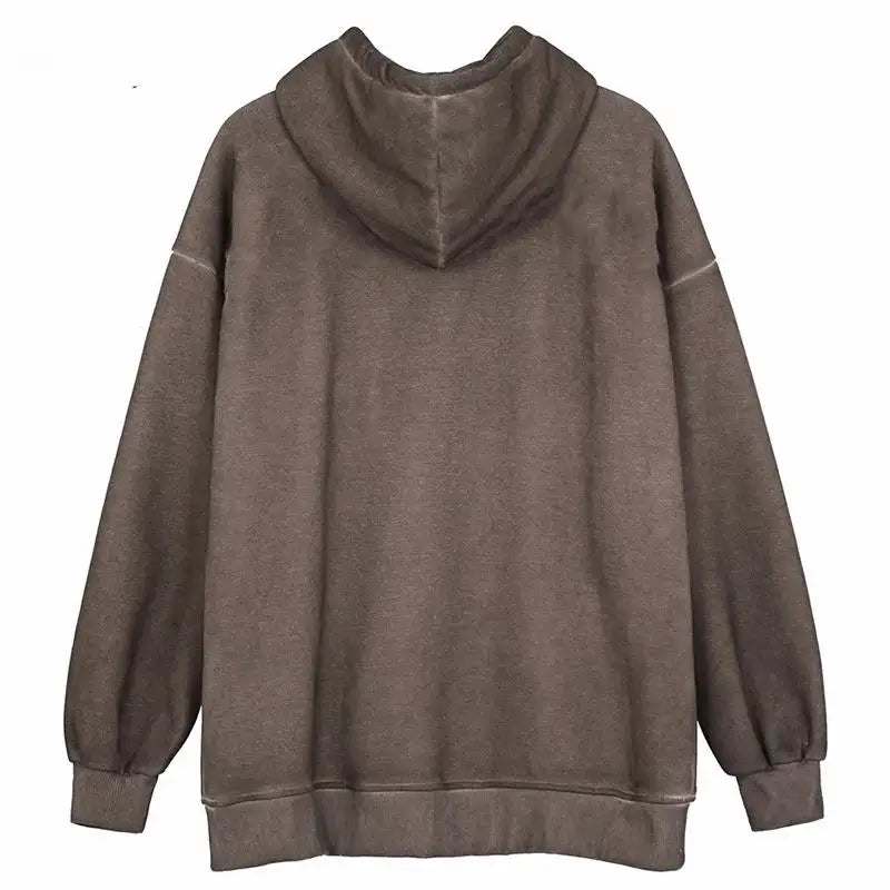 Hip Hop Streetwear kadınlar Hoodies Hoodies melek koyu baskı fermuarlı ceket ceket Harajuku Y2K kapşonlu üst giysi erkekler kadınlar Punk dış giyim