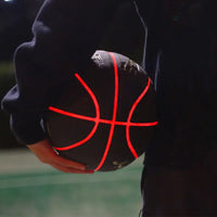 Glow In The Dark Basketball Light Up Indoor Outdoor Size 7 LED Basketball PU Leather for Night Play Gift