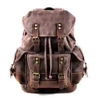 Waterproof Waxed Canvas Backpack Men Backpacks Leisure Rucksack Travel School Bag Laptop Bagpack men vintage shoulder bookbags