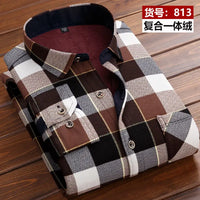 2025 winter Men's fashion smart casual striped long Sleeve Shirts,autumn men thicken Shirt Slim Fit Shirt Male full size M-4XL