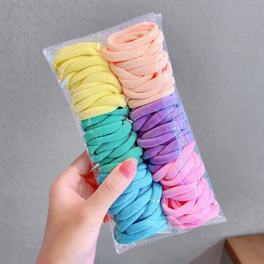 50/100pcs Girls Elastic Hair Accessories For Kids Black White Rubber Band Ponytail Holder Gum For Hair Ties Scrunchies Hairband