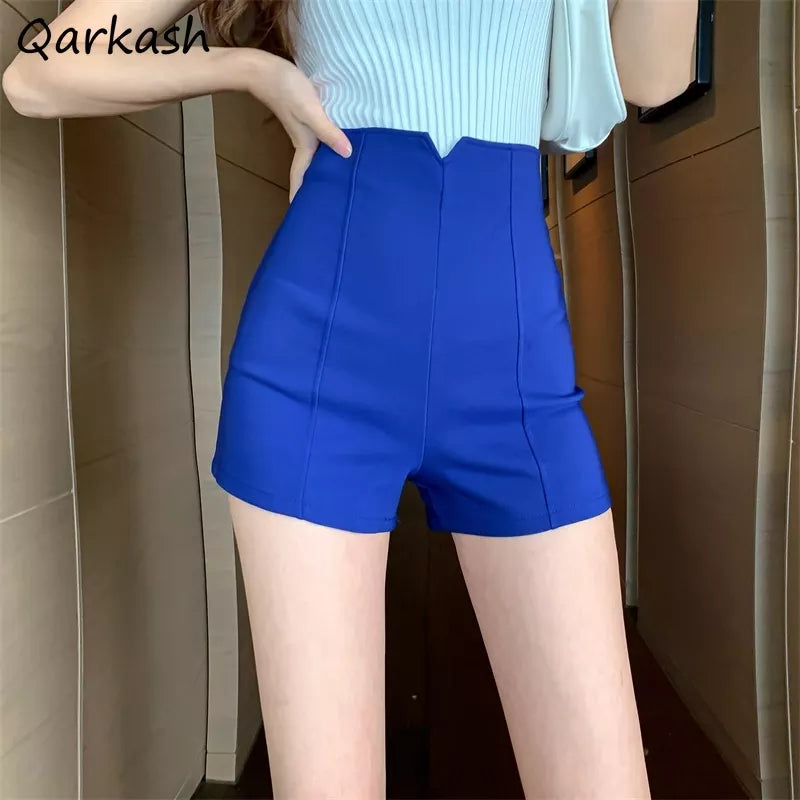 Shorts Women Skinny Summer Sexy Solid Simple All-match Street 4 Colors Ulzzang Femme Bottom Hot Girls Leisure Chic Clubwear Ins