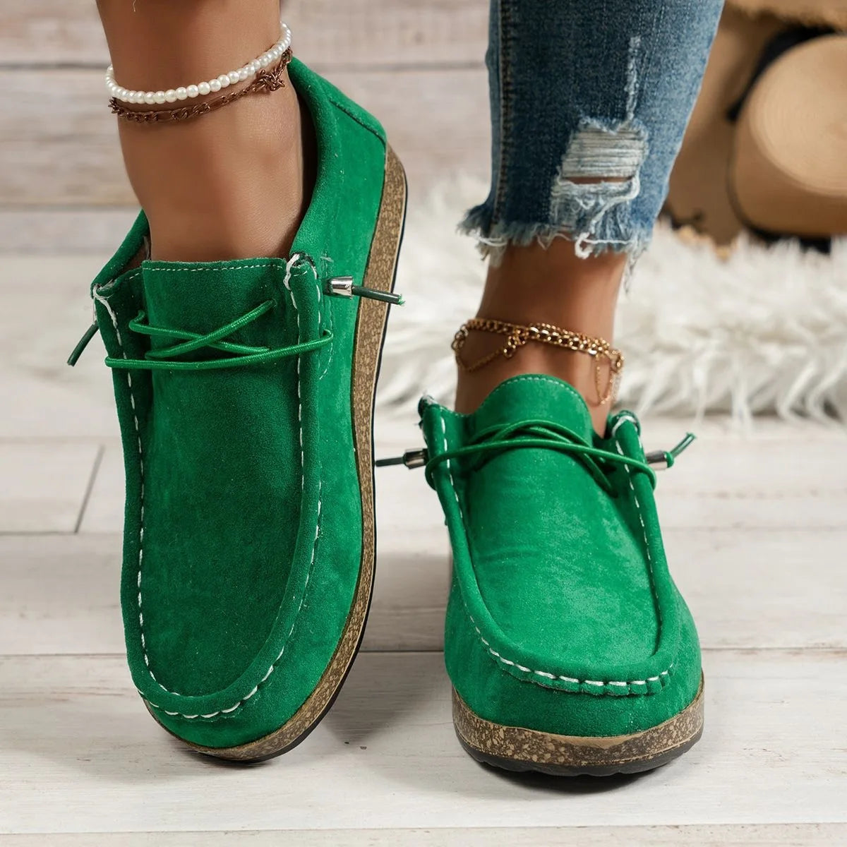 Hot Selling New Large Size Ethnic Style Lace-up Colorful Graffiti Canvas Flat Shoes