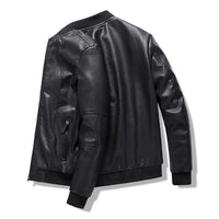 Men Jacket Autumn New Spring Fall Soft Leather Jackets for Men Clothing Long Sleeves Coat Fashion Korean Style Slim Fit Clothing