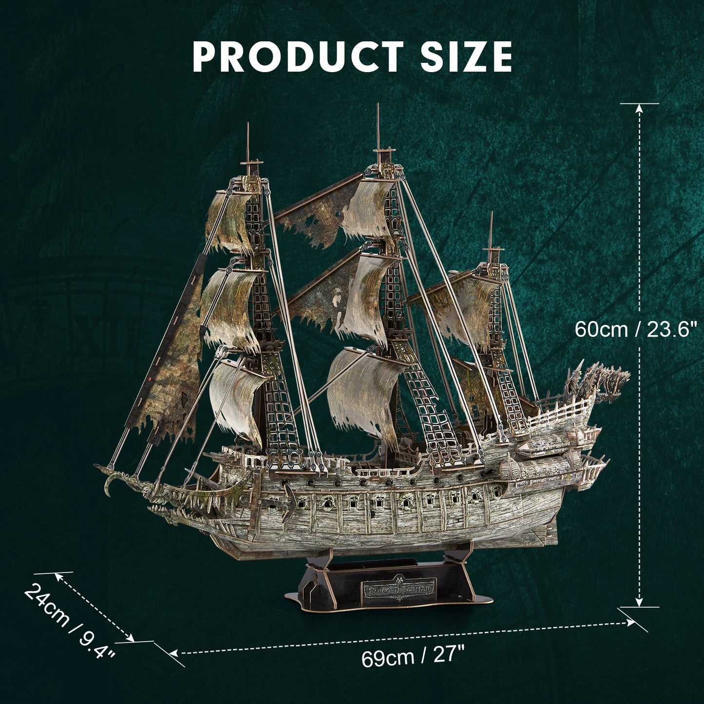 CubicFun 3D Puzzles Ship from PL/US/RU LED Flying Dutchman Pirate Ship Model Queen Anne Revenge Sailboat Titanic Ship Jigsaw