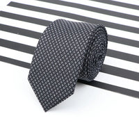 Men's  Business Diamond Check Tie Artificial Wool Cotton Dark Color Tie Striped Black Grey Necktie For Daily Accessory Paty Gift