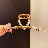 Elegant Gold Silver Hollow Geometric Metal Hair Claw For Women Long Thick Hair Holder Hair Claw Clip Fashion Hair Accessories