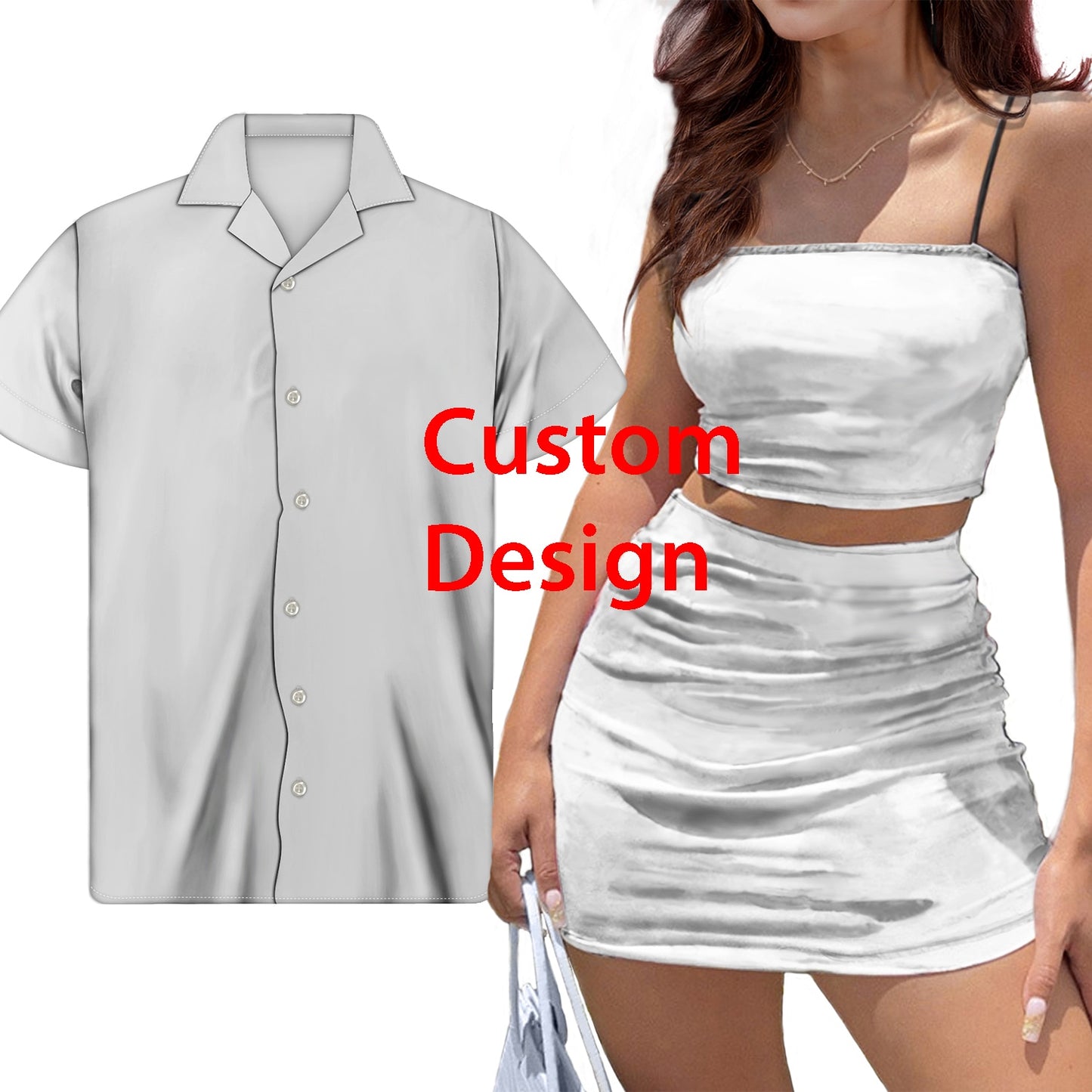 Fashion Jamaica Leaf Print Couple Clothes Sexy Backless Top Short Dress Suit Match Men Beach Shirt Reggae Style Couple Costume