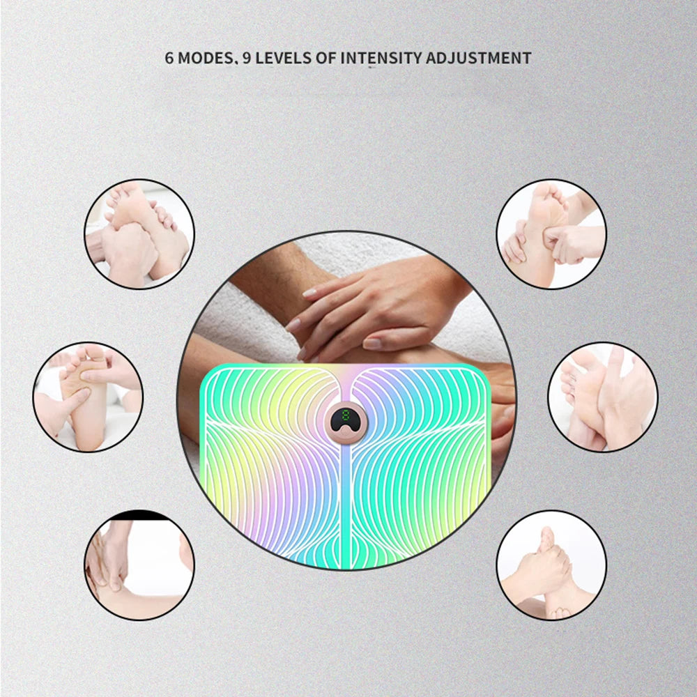 Electric Remote Control Foot Massager EMS Foot Massager Foot Leg Circulation Booster Portable Massage Foot Pad USB Rechargeable