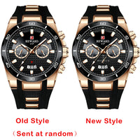 REWARD Fashion Big Dial Men's Watch Men Top Brand Luxury Chronograph Silicone Sport Quartz Watches Waterproof relogio Masculino