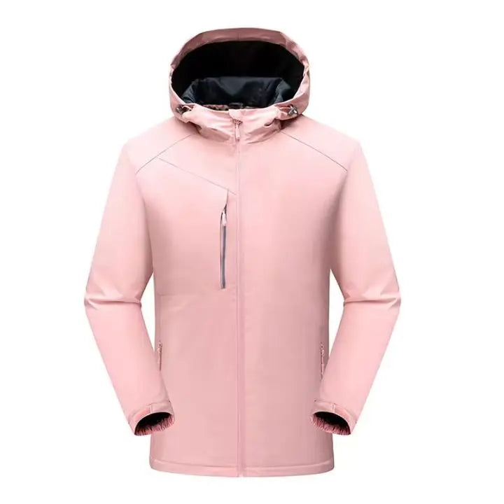 Unisex Thick Warm Fleece Winter Jacket for Men Stand Collar Coated for Winter