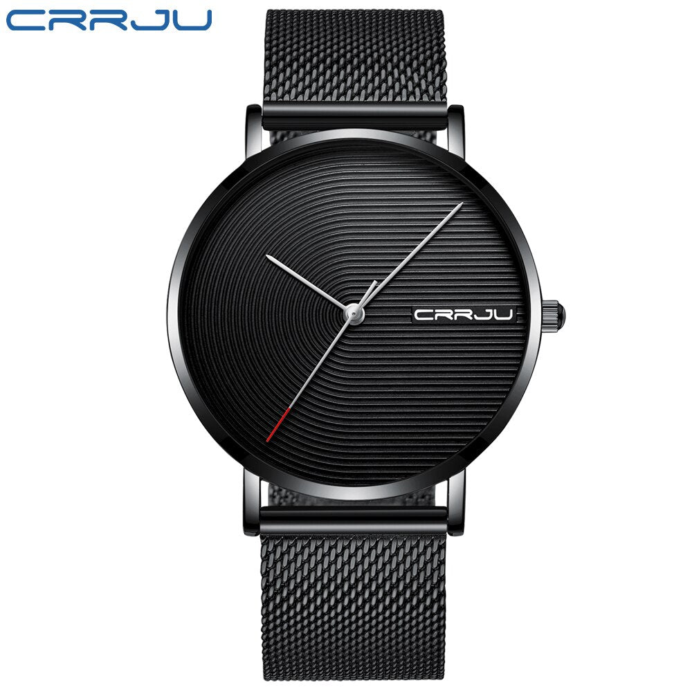 Men Watches Men&#39;s Quartz Wristwatches Male Clock CRRJU Top Brand Luxury Relogio Masculino Wrist Watches Meski For Sports