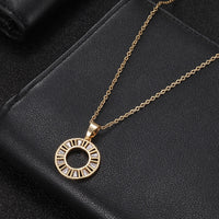 Stainless steel initial CZ necklace irregular hollow pendant necklace ladies accessories girl best party wedding jewelry