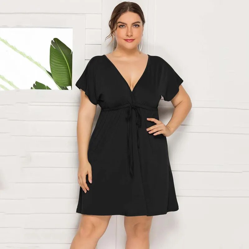 2022 Summer Oversized Dress Women Sundress Big Size Party Dress Ladies –  Mega Mart Center