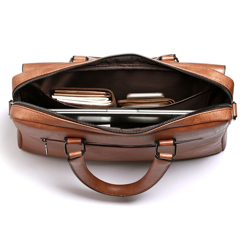 Vintage PU Leather Bag Men&#39;s Handbag Messenger Bag Men Shoulder Bags Male Laptop Briefcase Bag Casual Men Handbags for men