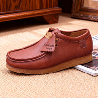 l Shoes High End Formal Lace-up Fashion Trend Soft Bottom Business Office Waterproof Lightweight Genuine