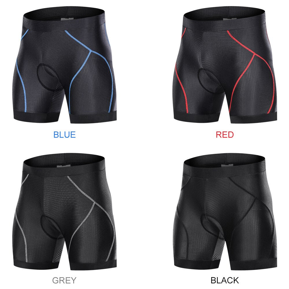 Men Bike Padded Shorts with Anti-Slip Leg Grips Cycling 3D Padded Underwear Bicycle Padding Riding Shorts Biking Shorts