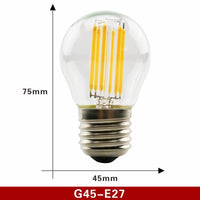 2pcs E27 E14 Retro Edison LED Filament Bulb Lamp AC220V Light Bulb C35 G45 A60 ST64 G80 G95 G125 Glass Bulb Vintage Light