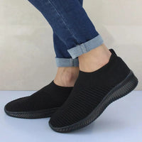 2022 Fashion Women's Shoes Sneakers Soft Plus Size Vulcanize Shoes Basic Slip On Flat Female Casual Shoes Woman Sneakers