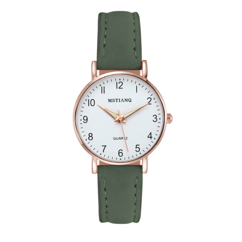 2023new Watch Women Fashion Casual Leather Belt Watches Simple