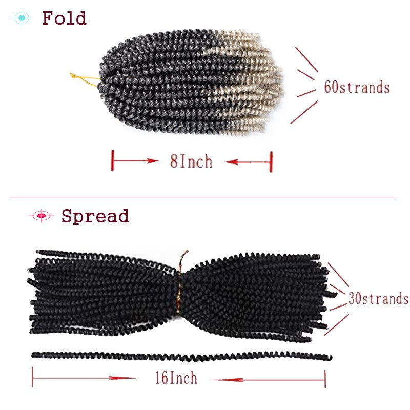 Saisity Ombre Synthetic Hair Extension Crochet Spring Twist Crochet Braiding Hair Jamaica Bounce Twist