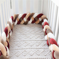 2M/3M Baby Bed Bumper Tour De Lit Bebe Newborn Crib Bumper 4 Braided Knot  Baby Crib Bedding Set Bumper Protector