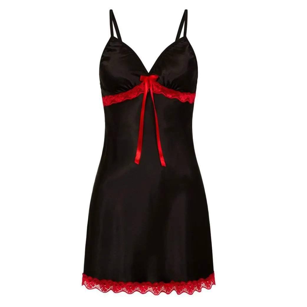 Sexy Sleepwear Nightdress Women Lace Silk Satin Night Dress Sleeveless Mega Mart Center Sexy Sleepwear Nightdress Women Lace Silk Satin Night Dress Sleeveless Mega Mart Center