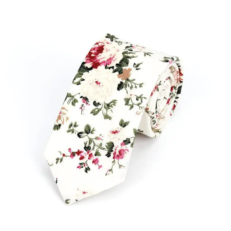 Brand New 100% Cotton Men's Paisley Print Neck Ties For Men Necktie Narrow Slim Skinny Cravate Narrow Flower Neckties Corbatas