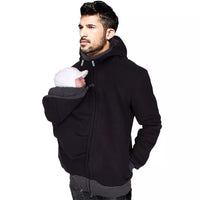 Baby Carrier Hoodies For Father Kangaroo Dad men hoodie Winter Clothes Multifunctional Men Jacket Coat Infant Sweatshirts