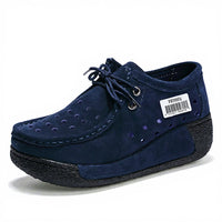 Women Platform Shoes Casual Shoes Women Pu Leather Wedges Flats Rubber Boots for Women