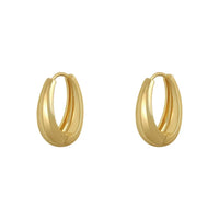 2021 New Classic Copper Alloy Smooth Metal Hoop Earrings For Woman Fashion Korean Jewelry Temperament Girl's Daily Wear earrings