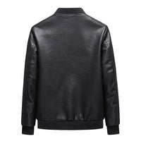 Men Jacket Autumn New Spring Fall Soft Leather Jackets for Men Clothing Long Sleeves Coat Fashion Korean Style Slim Fit Clothing