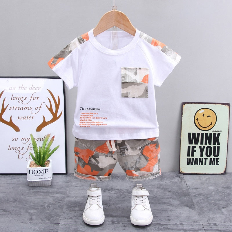 New Summer Baby Girl Clothes Suit Children Boys Cotton Cartoon T Shirt Shorts 2Pcs/sets Toddler Fashion Clothing Kids Tracksuits