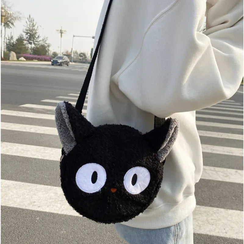 2022 Autumn And Winter Women Cute Small Plush Shoulder Bag Girls Funny Cat Bear Sheep bag