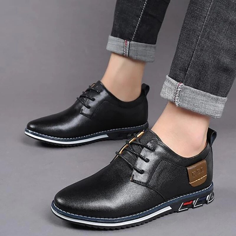 2020 Big Plus Size 38-48 Leather Men Shoes Fashion Loafers Breathable Casual Slip On