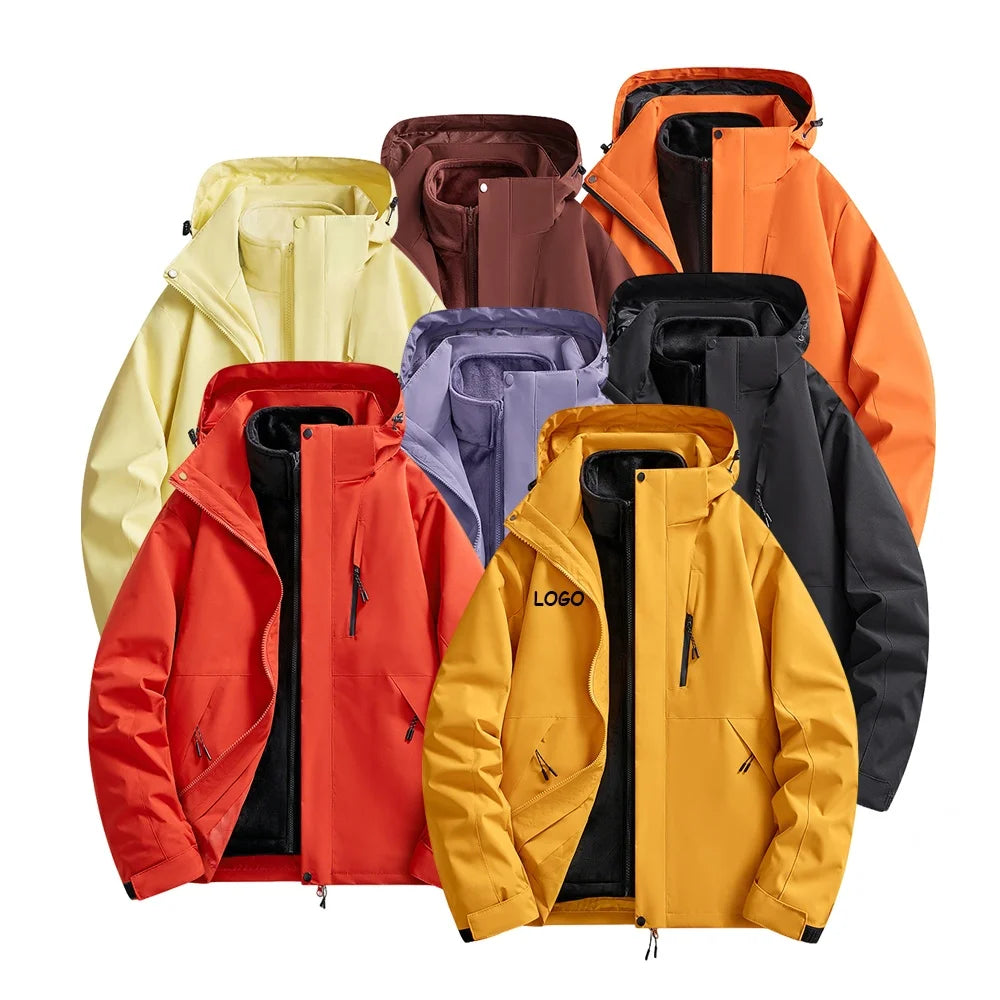 High Quality Unisex Winter Wear Sports Outdoor Softshell Jacket Inner Fleece Material Hooded Style Men's Softshell Jacket