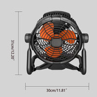 High Velocity Fan Table Fan with Power Bank Table Lamp 360° Rotation Personal USB Fan for Outdoor Camping Indoor Gym