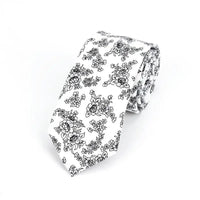 Brand New 100% Cotton Men's Paisley Print Neck Ties For Men Necktie Narrow Slim Skinny Cravate Narrow Flower Neckties Corbatas