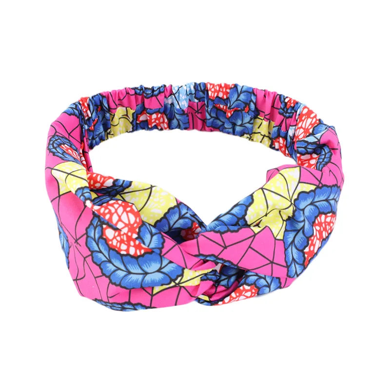 New Hair bands African Pattern Print Knotted Style Headband For Women Sport Yoga Salon Make Up Hair Wrap Fashion Accessories