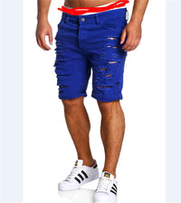 Mens Denim Chino fashion shorts Washed denim Boy Skinny Runway short men jeans shorts homme Destroyed Ripped Jeans Plus Size