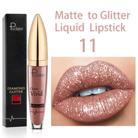 Sexy Diamond Shimmer Glitter Lipg Loss Matte To Glitter Liquid Lipstick Waterproof Diamond Pearl Colour Lip Gloss Makeup Beauty