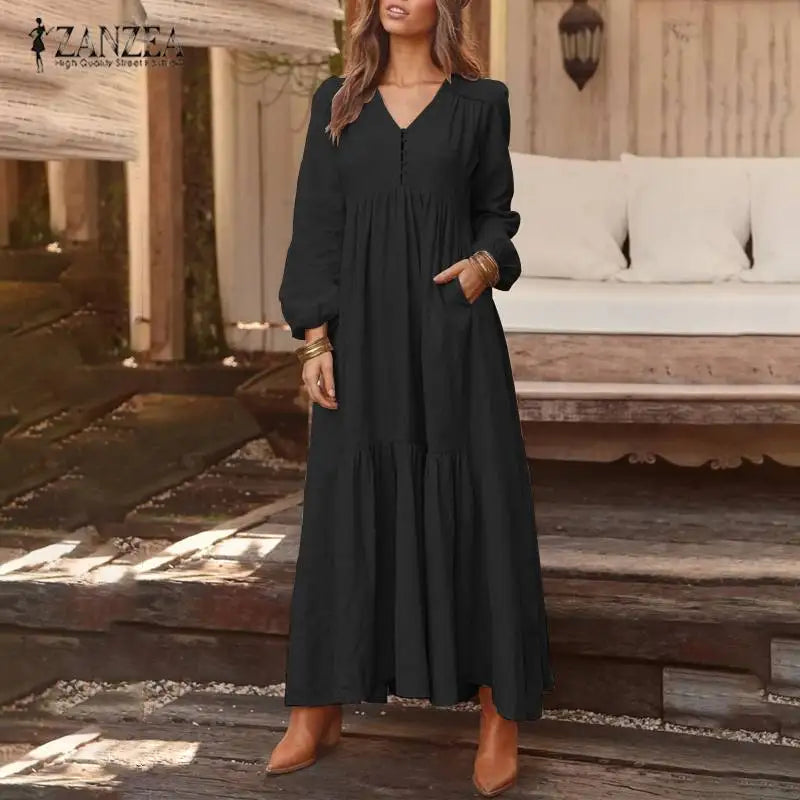 zanzea cotton dresses Breezaya Zanzea Plus Size Women's Vertical Striped Dress,Cotton Linen Holiday Beach Vacation Outfits,Summer Tropical Tea Party Casual Pastel Pink Spring Dress
