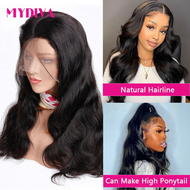 13x6 Lace Front Wigs Human Hair Pre Plucked 150% HD Body Wave Lace Front Wigs